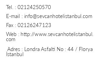 Sevcan Hotel iletiim bilgileri